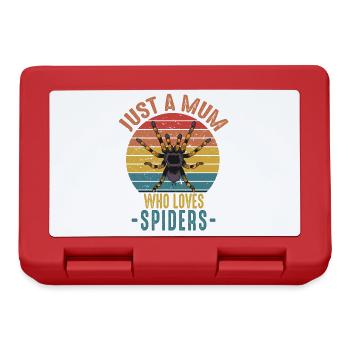Just A Mum Who Loves Tarantulas Retro Vintage - Lunchbox - red - Front