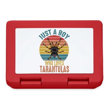 Just A Boy Who Loves Tarantulas Retro Vintage Pet - Lunchbox - red - Front