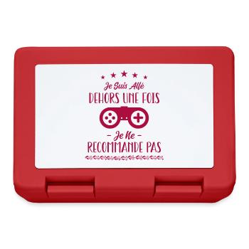 Je suis allé dehors une foi - Boîte à goûter - rouge - Devant