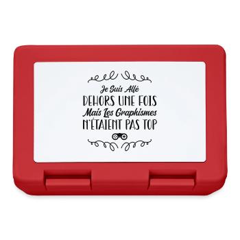 Je Suis Allé Dehors Une Fois Graphismes Pas Au Top - Boîte à goûter - rouge - Devant