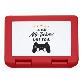 Je Suis Allé Dehors Une Fois Graphismes Pas Au Top - Boîte à goûter - rouge - Devant