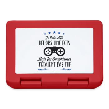 Je Suis Allé Dehors Une Fois Graphismes Pas Au Top - Boîte à goûter - rouge - Devant