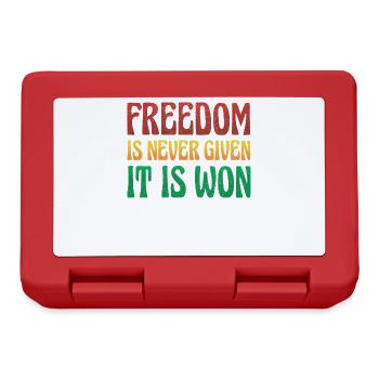 Freedom is never given, it is given for the - Lunchbox - red - Front