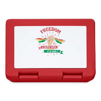 Freedom is never given, it is given for the - Lunchbox - red - Front