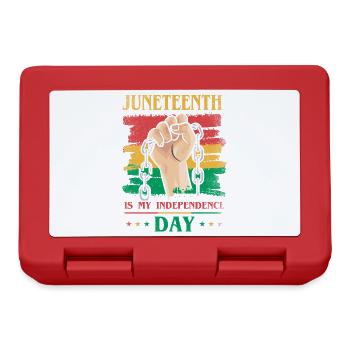 Juneteenth est mon jour de l’indépendance pour la fierté - Boîte à goûter - rouge - Devant