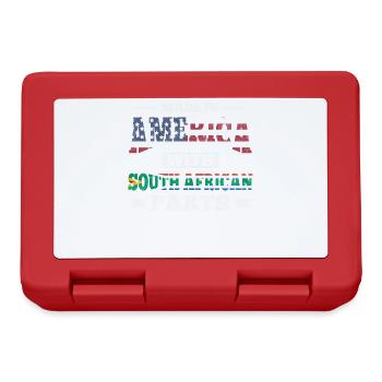 Fabriqué en Amérique avec des pièces sud-africaines pour - Boîte à goûter - rouge - Devant