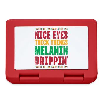Schöne Augen Dicke Dinge Melanin Drippin For Pride - Brotdose - Rot - Vorne