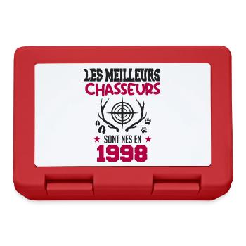 Anniversaire chasseur Née en 1998 - Boîte à goûter - rouge - Devant
