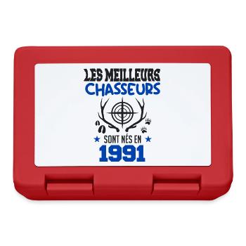 Anniversaire chasseur Née en 1991 - Boîte à goûter - rouge - Devant