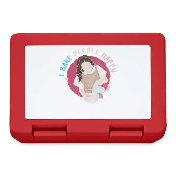I Bake People Happy For Bakers Or Backers - Lunchbox - red - Front
