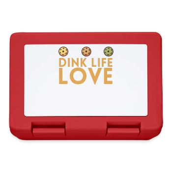 Dink Life Love pour les joueurs de pickleball ou - Boîte à goûter - rouge - Devant