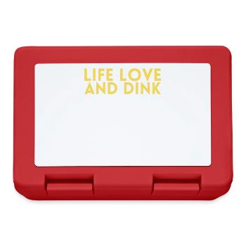 Life Love and Dink pour les joueurs de pickleball ou - Boîte à goûter - rouge - Devant