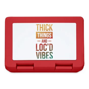 Dicke Dinge Und Loc'd Vibes Für Pride African - Brotdose - Rot - Vorne