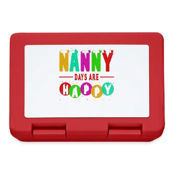 Nanny Days Are Happy Days For Grandma Grandma - Lunchbox - red - Front