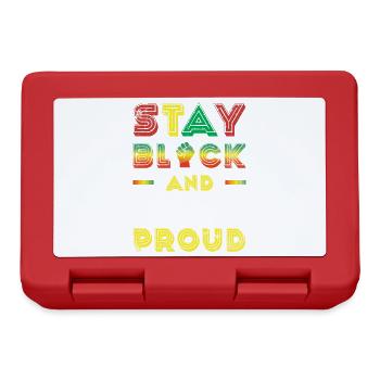 Stay black and stay proud of the - Lunchbox - red - Front