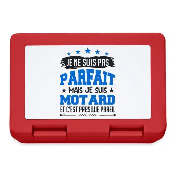 Je Ne Suis Parfait Mais Je Suis Motard - Boîte à goûter - rouge - Devant