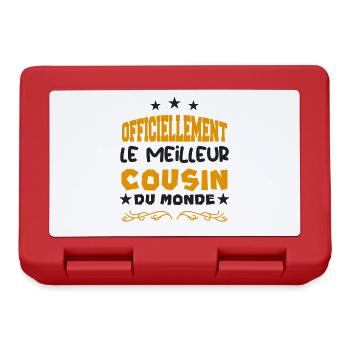 Officiellement Le Meilleur Cousin Du Monde - Boîte à goûter - rouge - Devant