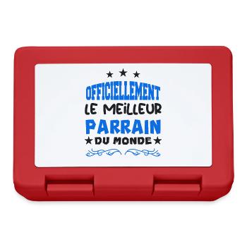 Officiellement Le Meilleur Parrain Du Monde - Boîte à goûter - rouge - Devant