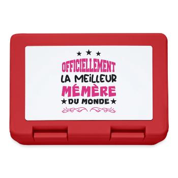 Officiellement Le Meilleur Mé Mère Du Monde - Boîte à goûter - rouge - Devant
