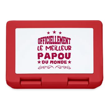 Officiellement Le Meilleur Papou Du Monde - Boîte à goûter - rouge - Devant