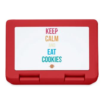 Stay Calm And Eat Cookies For Bakers Or Baking Fans - Lunchbox - red - Front