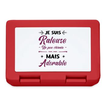 Je Suis Râleuse Un Peu Chiante Mais Adorable - Boîte à goûter - rouge - Devant