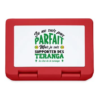 je supporte les lion de la teranga. Sénégal - Boîte à goûter - rouge - Devant