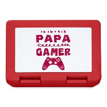 papa Gamer | cadeau idée - Boîte à goûter - rouge - Devant