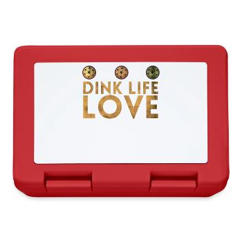 Dink Life Love pour les joueurs de pickleball ou - Boîte à goûter - rouge - Devant