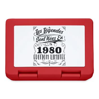 Les Légendes Sont Nés En 1980 | Cadeau - Boîte à goûter - rouge - Devant