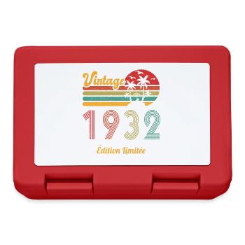 Vintage 1932 édition limitée Anniversaire Cadeau - Boîte à goûter - rouge - Devant