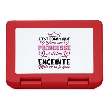 PRINCESSE ET ENCEINTE - Boîte à goûter - rouge - Devant