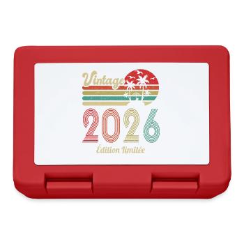 2026 Vintage Anniversaire Idée Cadeau 2026 - Boîte à goûter - rouge - Devant