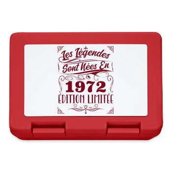 Les Légendes Sont Nés En 1972 | Cadeau - Boîte à goûter - rouge - Devant