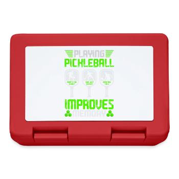 Jouer au pickleball améliore la mémoire - Boîte à goûter - rouge - Devant