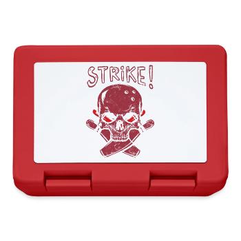 Bowl Design Für Bowler Bowling Spieler Sport Skull - Brotdose - Rot - Vorne
