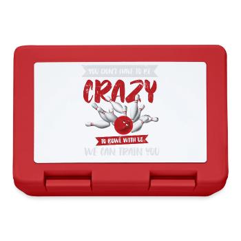 Bowl Design For Bowler Bowling Player Sport - Lunchbox - red - Front