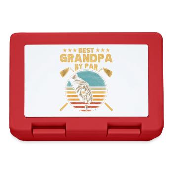 Bester Großvater Von Par Vintage Design Zum Golfen - Brotdose - Rot - Vorne
