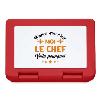 parce que c'est moi le chef - Boîte à goûter - rouge - Devant