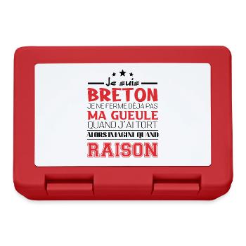 Je suis Breton - Boîte à goûter - rouge - Devant