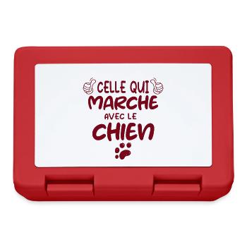 celle qui marche avec le chien - Boîte à goûter - rouge - Devant