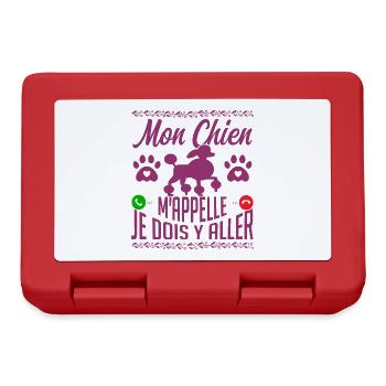 Mon CHIEN m'appelle pour cadeau - Boîte à goûter - rouge - Devant
