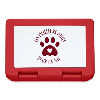 Meilleurs amis pour la vie | Chiens - Boîte à goûter - rouge - Devant