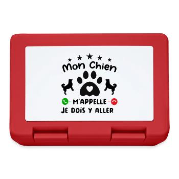 Mon Chien m'appelle pour cadeau - Boîte à goûter - rouge - Devant