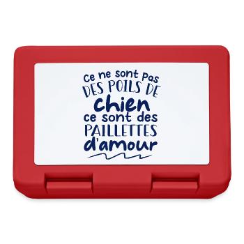 CE NE SONT PAS DES POiLS DE CHIEN - Boîte à goûter - rouge - Devant