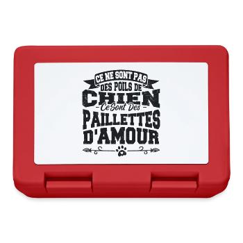 CE NE SONT PAS DES POiLS DE CHIEN - Boîte à goûter - rouge - Devant