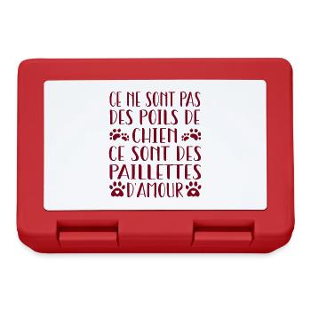 CE NE SONT PAS DES POiLS DE CHIEN - Boîte à goûter - rouge - Devant