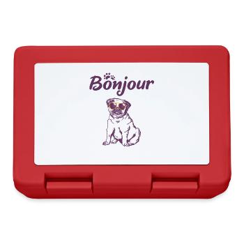 Bonjour , amoureux des chiens - Boîte à goûter - rouge - Devant