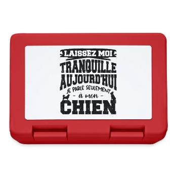 aujourd'hui je parle avec mon chien - Boîte à goûter - rouge - Devant