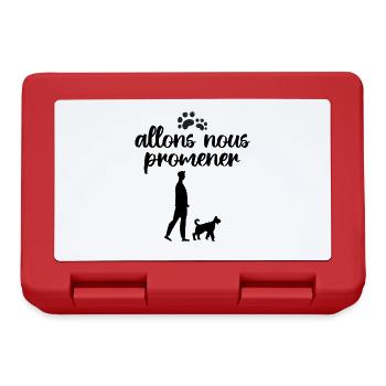 Allons Nous Promener | chien meilleur amie - Boîte à goûter - rouge - Devant